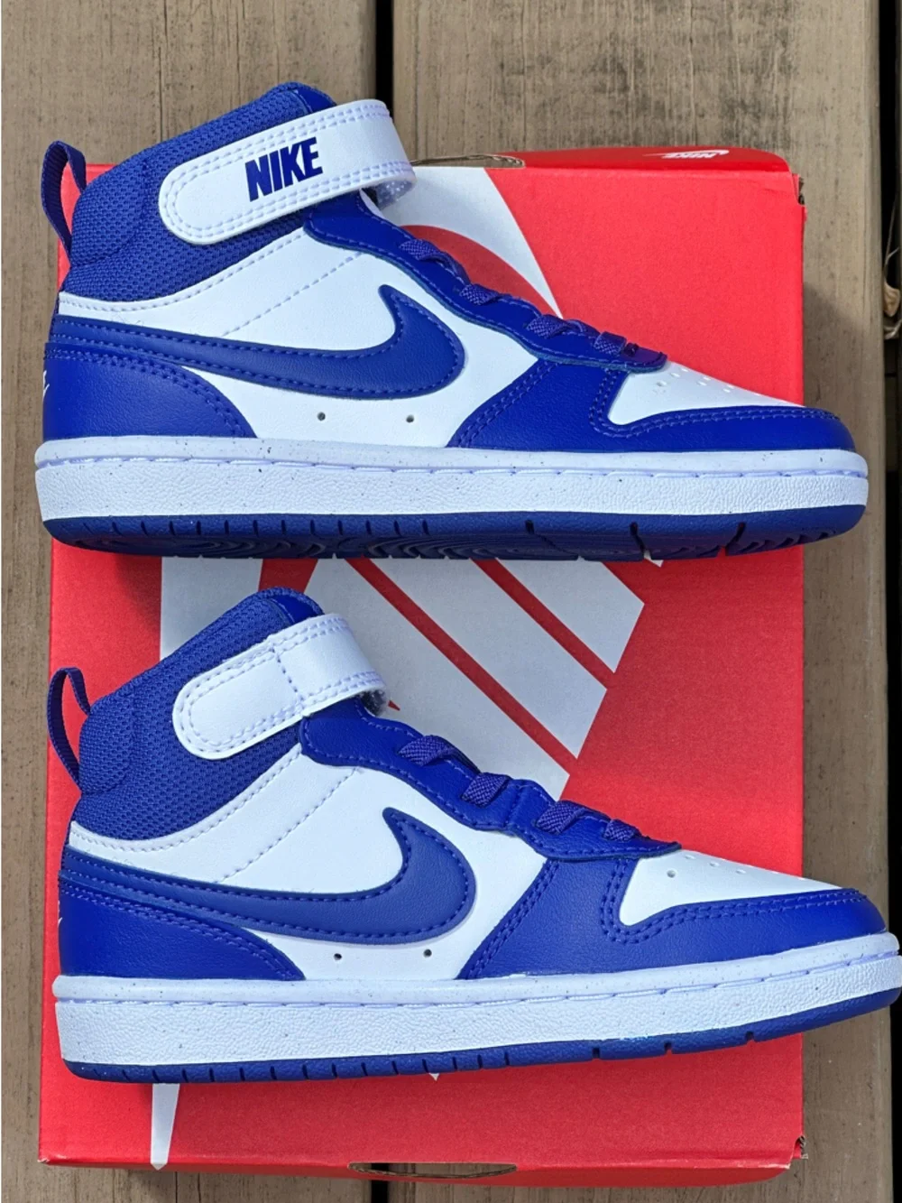 Nike Court Borough Mid Blue Youth Casual Everyday Sneaker Size 11C | 12C NEW